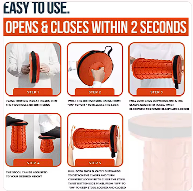 tabouret télescopique portable